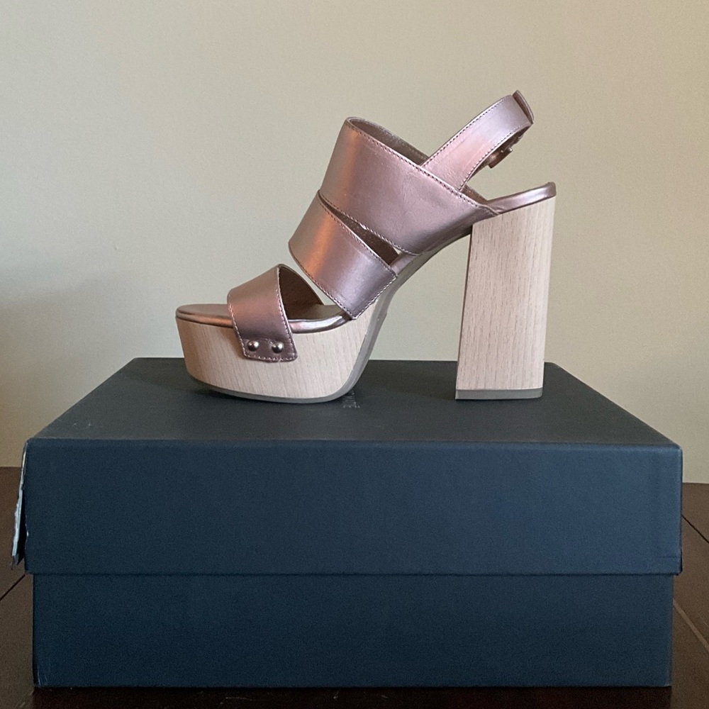 NWT - Vic Matie - Metallic Copper Rose Platform Sandal - EU 38.5 / US 8.5